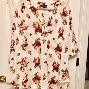 ✨like new Floral Chiffon blouse